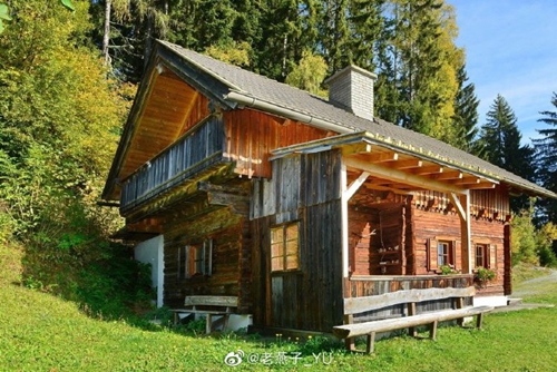 奥地利克恩顿的山间木屋